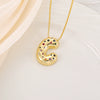 Wholesale Copper Letter Pendant Necklace With Smooth Color And Zircon Inlay Hip Hop Style Creative And Personalized