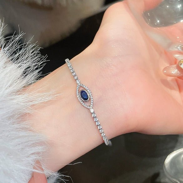 Wholesale Copper Letter Zirconia Inlayed Fashion Exquisite Cold Style Light Luxury High End Feeling Temperament Women's Bracelet