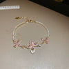 Wholesale Copper Letter Zirconia Inlayed Fashion Exquisite Cold Style Light Luxury High End Feeling Temperament Women's Bracelet