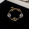 Wholesale Copper Letter Zirconia Inlayed Fashion Exquisite Cold Style Light Luxury High End Feeling Temperament Women's Bracelet