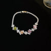 Wholesale Copper Letter Zirconia Inlayed Fashion Exquisite Cold Style Light Luxury High End Feeling Temperament Women's Bracelet