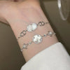 Wholesale Copper Letter Zirconia Inlayed Fashion Exquisite Cold Style Light Luxury High End Feeling Temperament Women's Bracelet