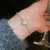 Wholesale Copper Letter Zirconia Inlayed Fashion Exquisite Cold Style Light Luxury High End Feeling Temperament Women's Bracelet