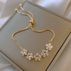 Wholesale Copper Letter Zirconia Inlayed Fashion Exquisite Cold Style Light Luxury High End Feeling Temperament Women's Bracelet