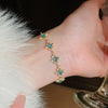 Wholesale Copper Letter Zirconia Inlayed Fashion Exquisite Cold Style Light Luxury High End Feeling Temperament Women's Bracelet