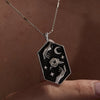 Wholesale Copper Light Luxury Geometric Carved Rose Pendant Necklace With Electroplating For Women