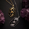 Wholesale Copper Light Luxury Geometric Carved Rose Pendant Necklace With Electroplating For Women
