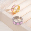 Wholesale Copper Light Luxury Geometric Oil Dropping Enamel Open Ring Jewelry For Women With Electroplating