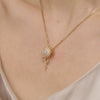 Wholesale Copper Light Luxury Style Flower Rotating Pendant Necklace With Micro Inlaid Zircon And Ochain
