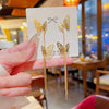 Wholesale Copper Long Earrings With Inlaid Zircon Butterfly Tassel Animal Style