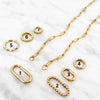 Wholesale Copper Loop Necklace With Geometric Love Round Pendant Electroplated Gold Plated And Color Preservation Simple Style Unisex