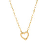 Wholesale Copper Loop Necklace With Geometric Love Round Pendant Electroplated Gold Plated And Color Preservation Simple Style Unisex