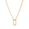 Wholesale Copper Loop Necklace With Geometric Love Round Pendant Electroplated Gold Plated And Color Preservation Simple Style Unisex