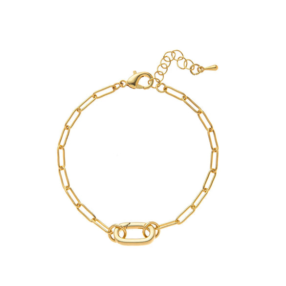 Wholesale Copper Loop Necklace With Geometric Love Round Pendant Electroplated Gold Plated And Color Preservation Simple Style Unisex