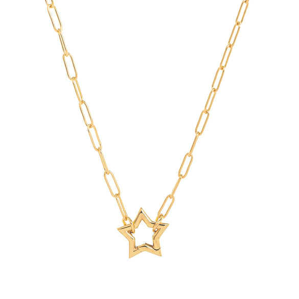 Wholesale Copper Loop Necklace With Geometric Love Round Pendant Electroplated Gold Plated And Color Preservation Simple Style Unisex