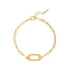 Wholesale Copper Loop Necklace With Geometric Love Round Pendant Electroplated Gold Plated And Color Preservation Simple Style Unisex