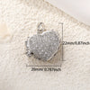 Wholesale Copper Love Christmas Elk Pendant Necklace With Heart Shape Geometric Letters Zirconia Design