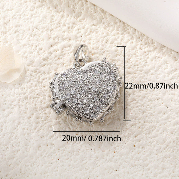 Wholesale Copper Love Christmas Elk Pendant Necklace With Heart Shape Geometric Letters Zirconia Design