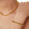 Wholesale Copper Love Hollow Bracelet 18K Gold Plated Electroplating