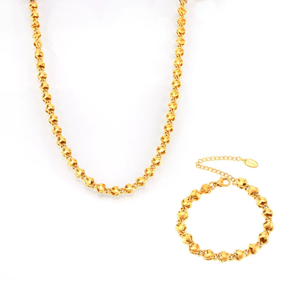 Wholesale Copper Love Hollow Bracelet 18K Gold Plated Electroplating