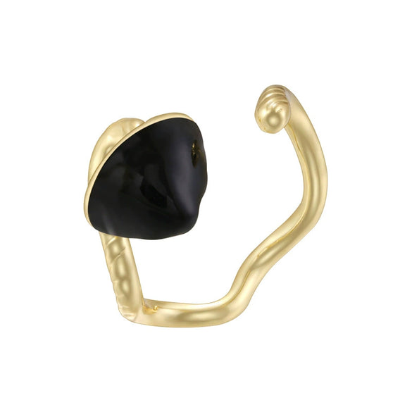 Wholesale Copper Lovely Oil Dripping Heart Shape Ring