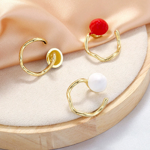 Wholesale Copper Lovely Oil Dripping Heart Shape Ring
