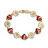 Wholesale Copper Lovely Style Oil Drop Flower Animal Zodiac Stitching Women's Bracelet