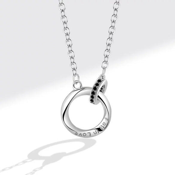 Wholesale Copper M?bius Strip Double Ring Women's Necklace With Animals Zodiac Pattern Electroplated Fashion Elegant Clavicle Chain