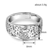 Wholesale Copper Metallic Flower Ring With Geometric Design And Electroplating Treatment For Women