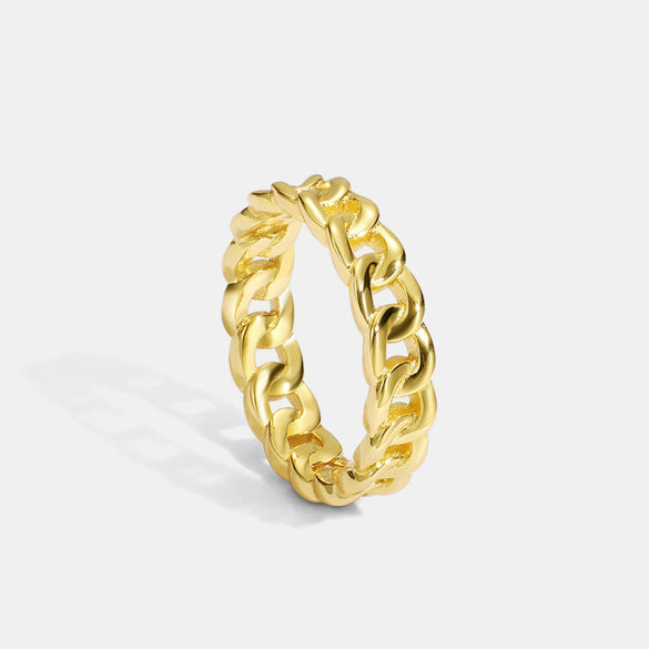 Wholesale Copper Metallic Gold Rope Geometric Hollow Ring With Electroplating Treatment