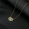 Wholesale Copper Micro Inlaid Pendant Necklace With Geometric Pattern For Women Copper Plated 18K Gold