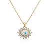 Wholesale Copper Micro Inlaid Pendant Necklace With Geometric Pattern For Women Copper Plated 18K Gold