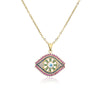 Wholesale Copper Micro Inlaid Pendant Necklace With Geometric Pattern For Women Copper Plated 18K Gold