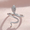 Wholesale Copper Micro Inlaid Zircon Winding Snake Ring Animal Style Electroplated For Women