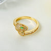 Wholesale Copper Micro Inlaid Zircon Winding Snake Ring Animal Style Electroplated For Women
