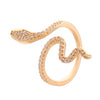 Wholesale Copper Micro Inlaid Zircon Winding Snake Ring Animal Style Electroplated For Women