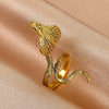 Wholesale Copper Micro Inlaid Zircon Winding Snake Ring Animal Style Electroplated For Women