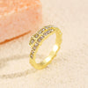 Wholesale Copper Micro Inlaid Zircon Winding Snake Ring Animal Style Electroplated For Women