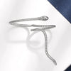 Wholesale Copper Micro Inlaid Zircon Winding Snake Ring Animal Style Electroplated For Women