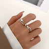 Wholesale Copper Micro Inlaid Zircon Winding Snake Ring Animal Style Electroplated For Women