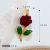 Wholesale Copper Microinlaid Flower Necklace With Zircon And Oil Painting Pendant For Women Electroplated Fashionable And Versatile Clavicle Chain Jewelry