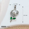 Wholesale Copper Microinlaid Flower Necklace With Zircon And Oil Painting Pendant For Women Electroplated Fashionable And Versatile Clavicle Chain Jewelry
