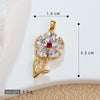 Wholesale Copper Microinlaid Flower Necklace With Zircon And Oil Painting Pendant For Women Electroplated Fashionable And Versatile Clavicle Chain Jewelry