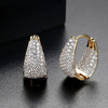 Wholesale Copper Microinlaid Geometric Triangular Earrings Set With Zirconia For Women
