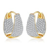 Wholesale Copper Microinlaid Geometric Triangular Earrings Set With Zirconia For Women