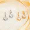 Wholesale Copper Microinlaid Zircon Clover And Leaves Pattern Women's Earrings