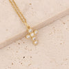 Wholesale Copper Microinlaid Zircon Cross Hip Hop 18K Gold Pendant Necklace
