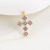 Wholesale Copper Microinlaid Zircon Cross Necklace Women's Retro Light Luxury Highend Clavicle Chain Elegant Allmatch Accessories
