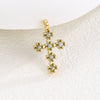 Wholesale Copper Microinlaid Zircon Cross Necklace Women's Retro Light Luxury Highend Clavicle Chain Elegant Allmatch Accessories