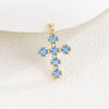 Wholesale Copper Microinlaid Zircon Cross Necklace Women's Retro Light Luxury Highend Clavicle Chain Elegant Allmatch Accessories